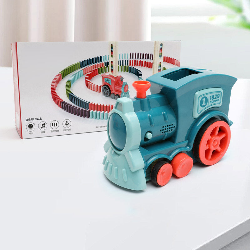 Automatisches Domino-Zugspielzeug für Kinder – Förderung von Fantasie und Koordination