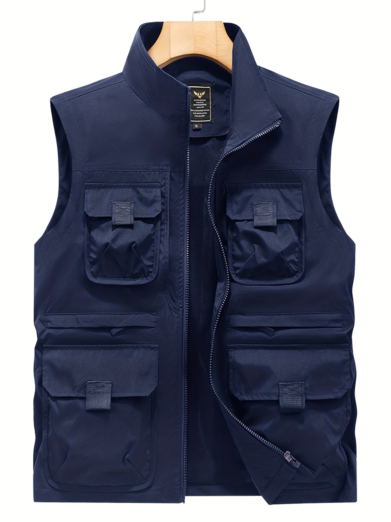 Gilet utilitaire sans manches pour homme style décontracté outdoor à poches multiples