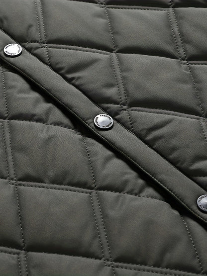 Herre quiltet jakke i urban stil med avslappet eleganse