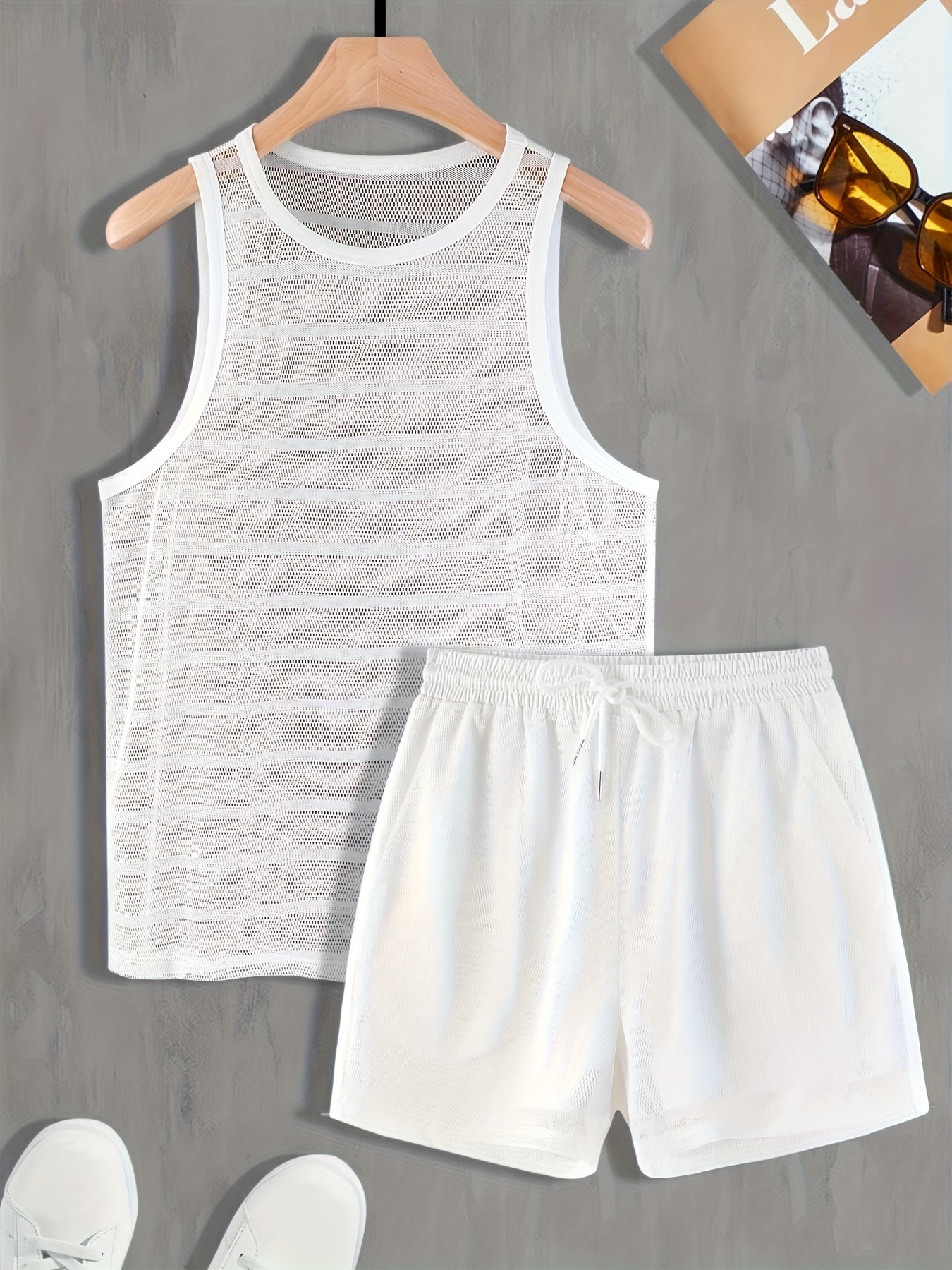 Ensemble Débardeur et Short Homme Style Sport Décontracté pour Activités et Loisirs