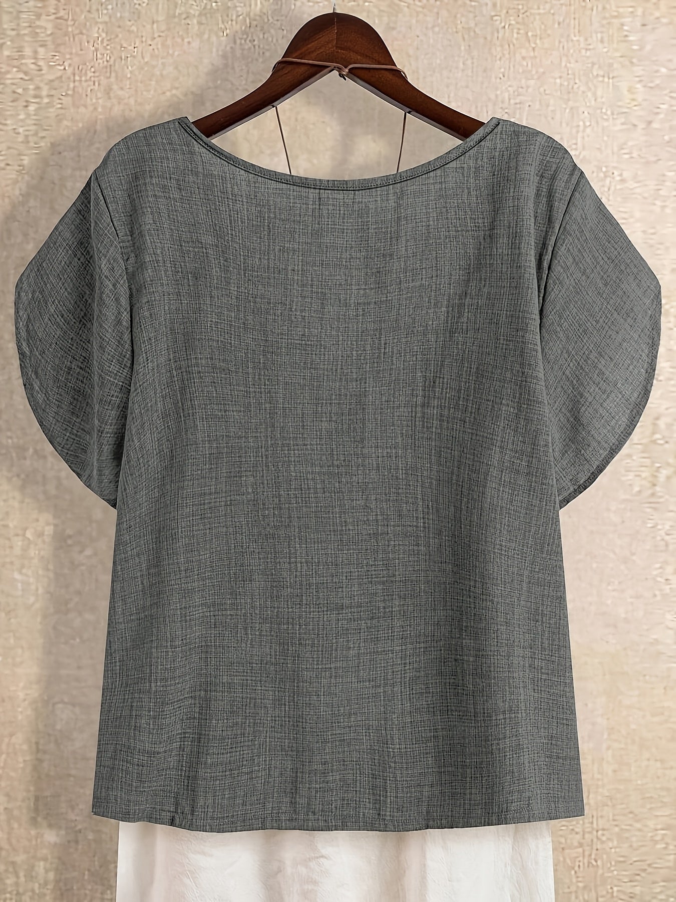 Blouse Tunique Femme Style Asymétrique Décontracté Élégant