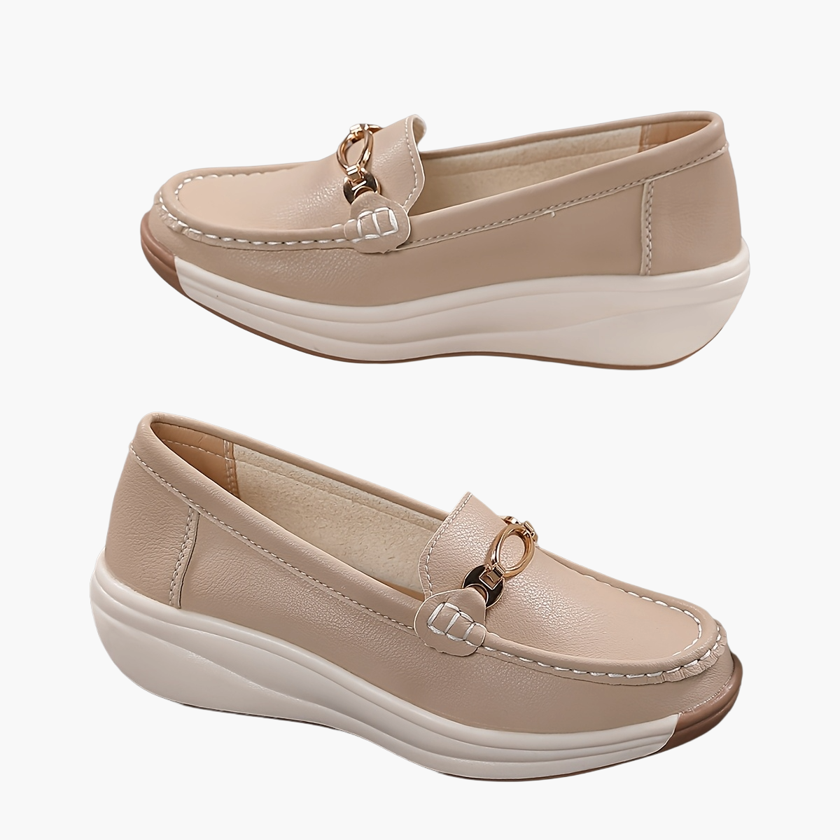 Eleganta kilklacksmoccasiner för kvinnor i avslappnad chic stil
