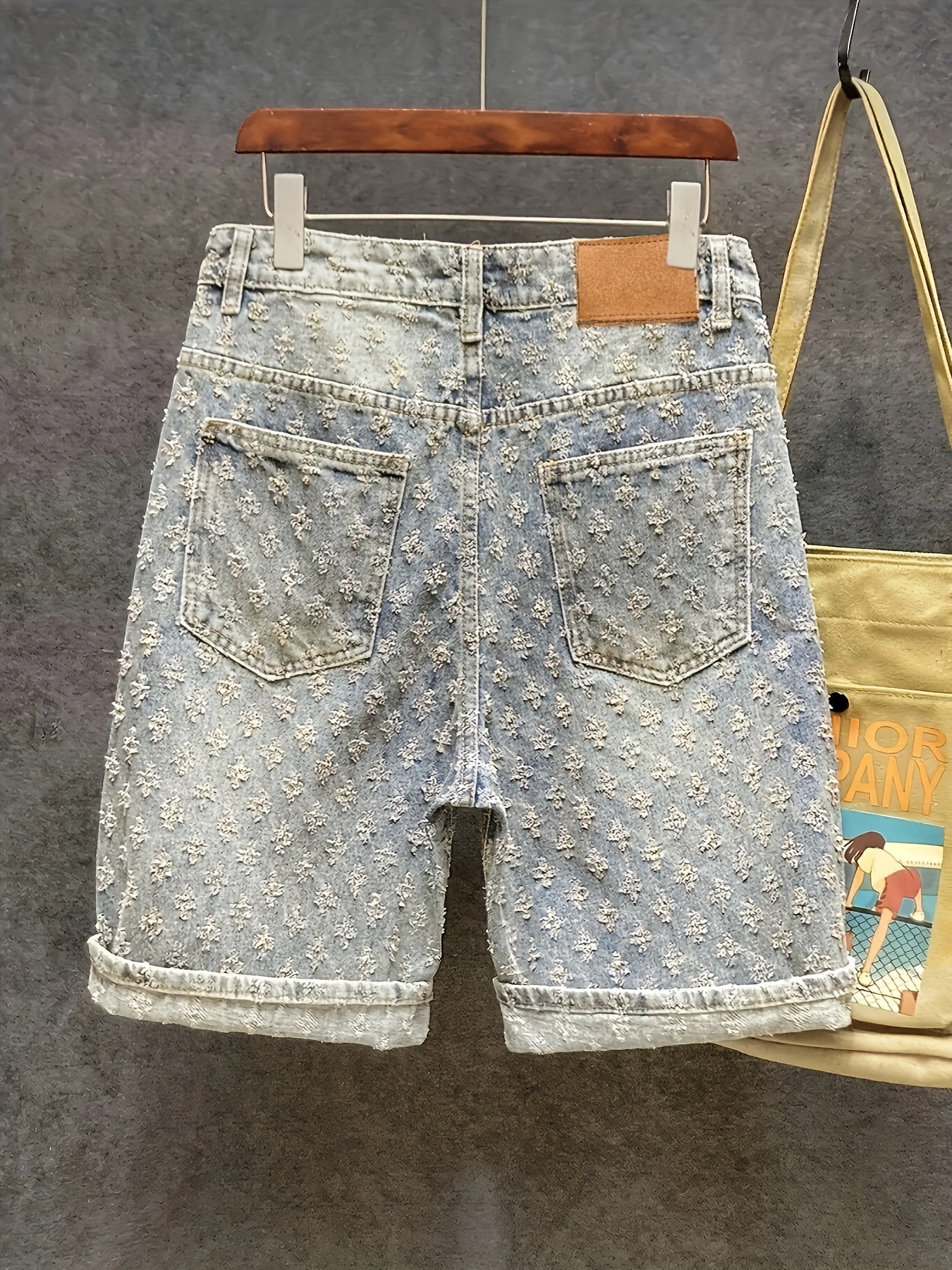 Bermuda uomo stile streetwear con motivo ricamato – Pantaloncini casual alla moda urbana
