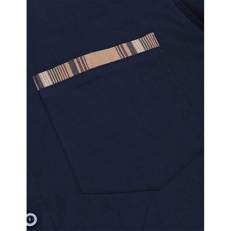 Camisa elegante para hombre estilo casual chic con cuello de solapa – Ideal para oficina y salidas