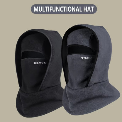 Cagoule multi-fonction en polaire, coupe-vent et chaude, pour activités extérieures