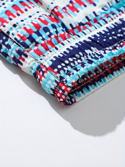 Short de bain homme style sportif à imprimé graphique pour la plage et la piscine