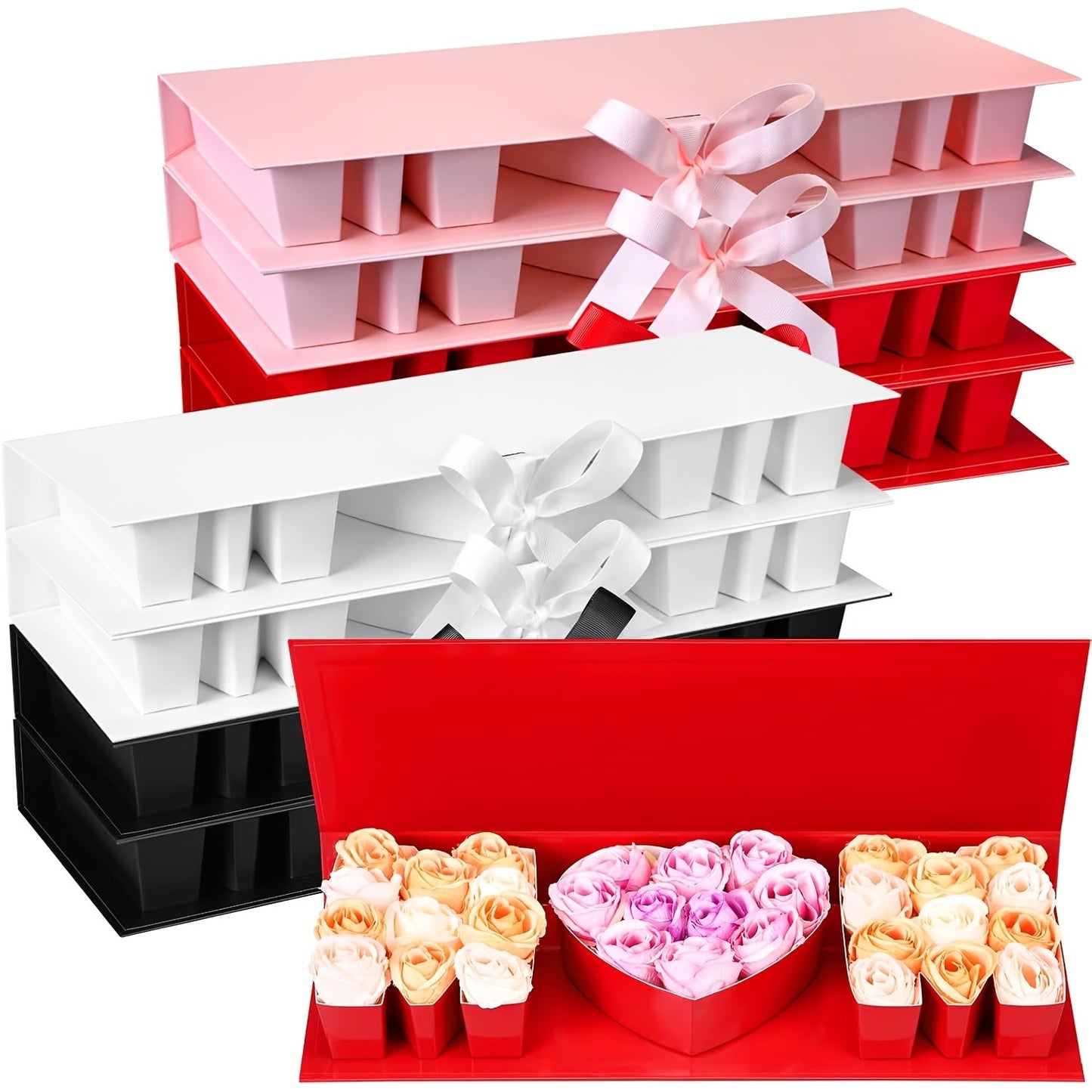 Cofanetto Regalo Fantasia Festa della Mamma Donna – Scatola Espositore Elegante con Scomparti Lettere e Cuore