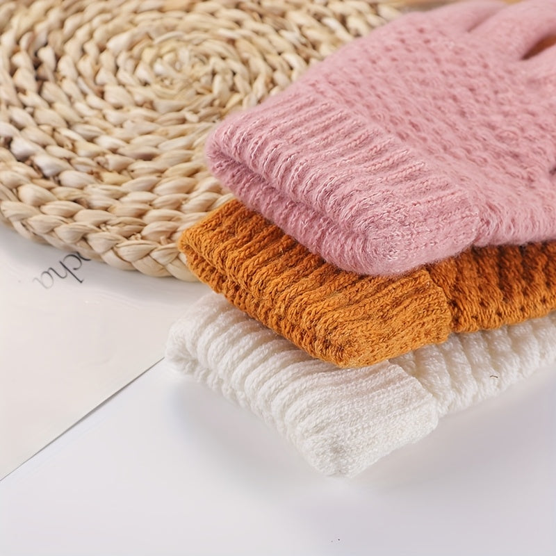Gants tactiles tricotés pour écran d'hiver unisexe multicolores