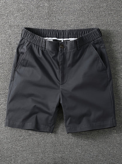 Shorts décontractés pour homme à taille élastique avec poches – Style urbain et polyvalent