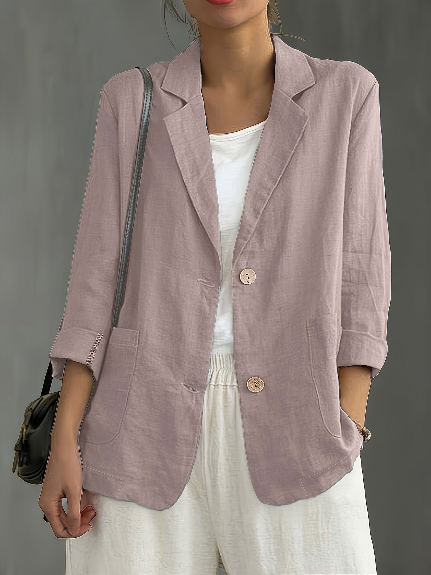 Veste blazer décontractée élégante pour femme à manches longues style urbain