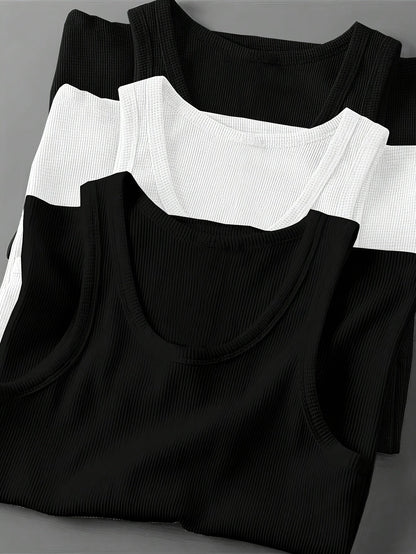 Débardeur côtelé homme style sport pour entraînement et superpositions quotidiennes