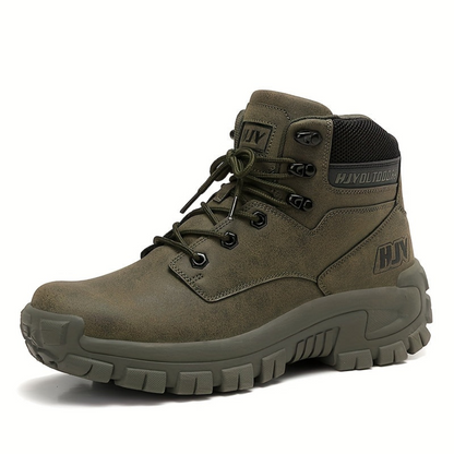 Bottes montantes homme style randonnée, lacets, semelle crantée, plusieurs coloris