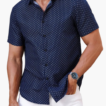 Chemise casual à manches courtes pour homme style urbain élégante
