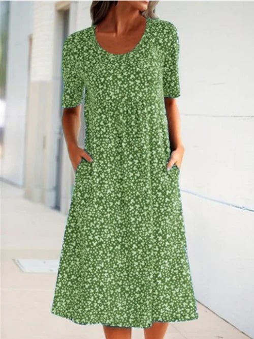 Robe à Encolure Dégagée pour Femme