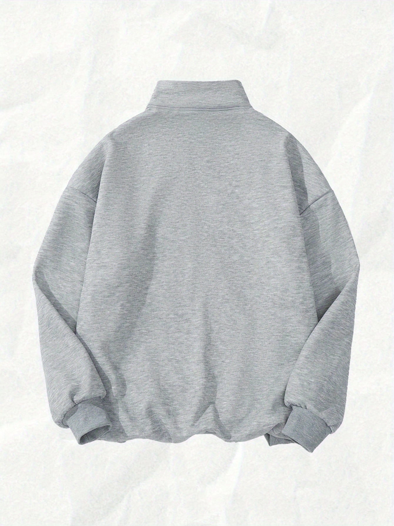 Sweat-shirt col zippé brodé Brooklyn à manches longues pour femme