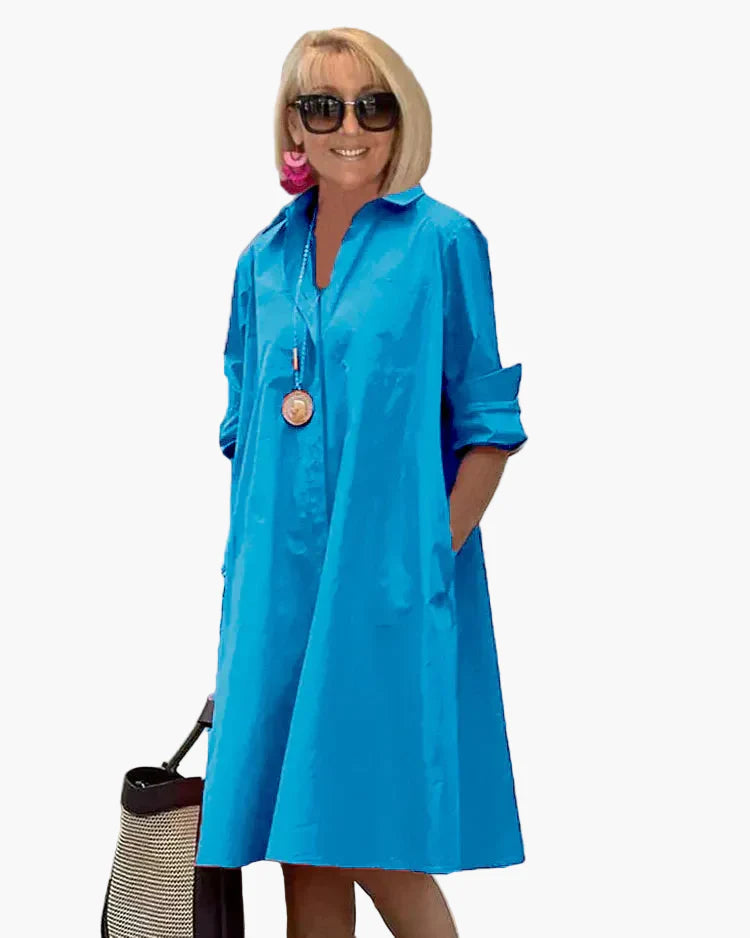 Wijde chique nachthemdjurk voor dames, elegante ontspannen stijl, ideaal voor dagelijks gebruik