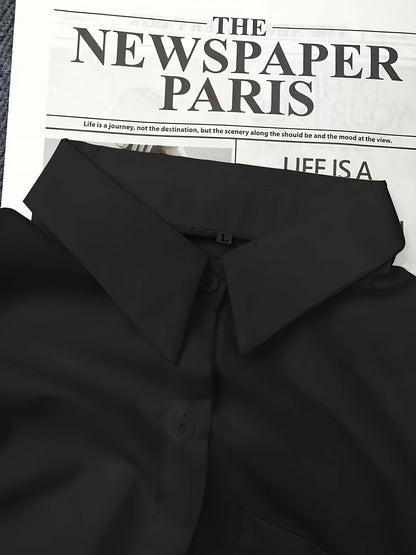 Langes Hemdblusenkleid im lässigen Stil für Damen, ideal für Frühling und Sommer  