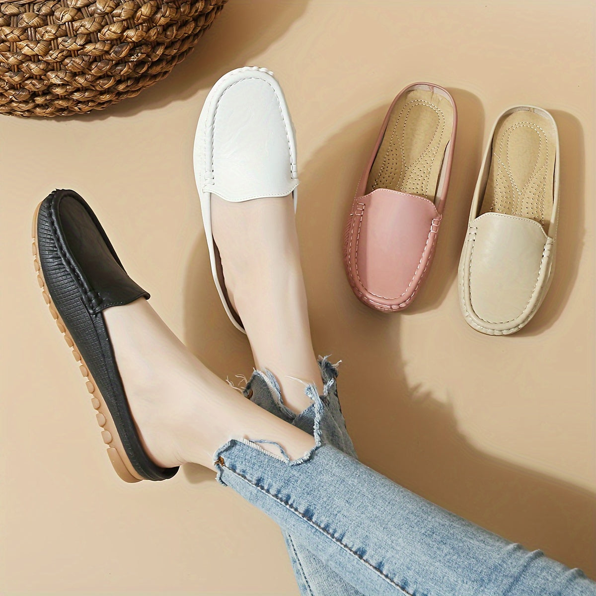 Casual mocassins dames preppy stijl voor dagelijks gebruik