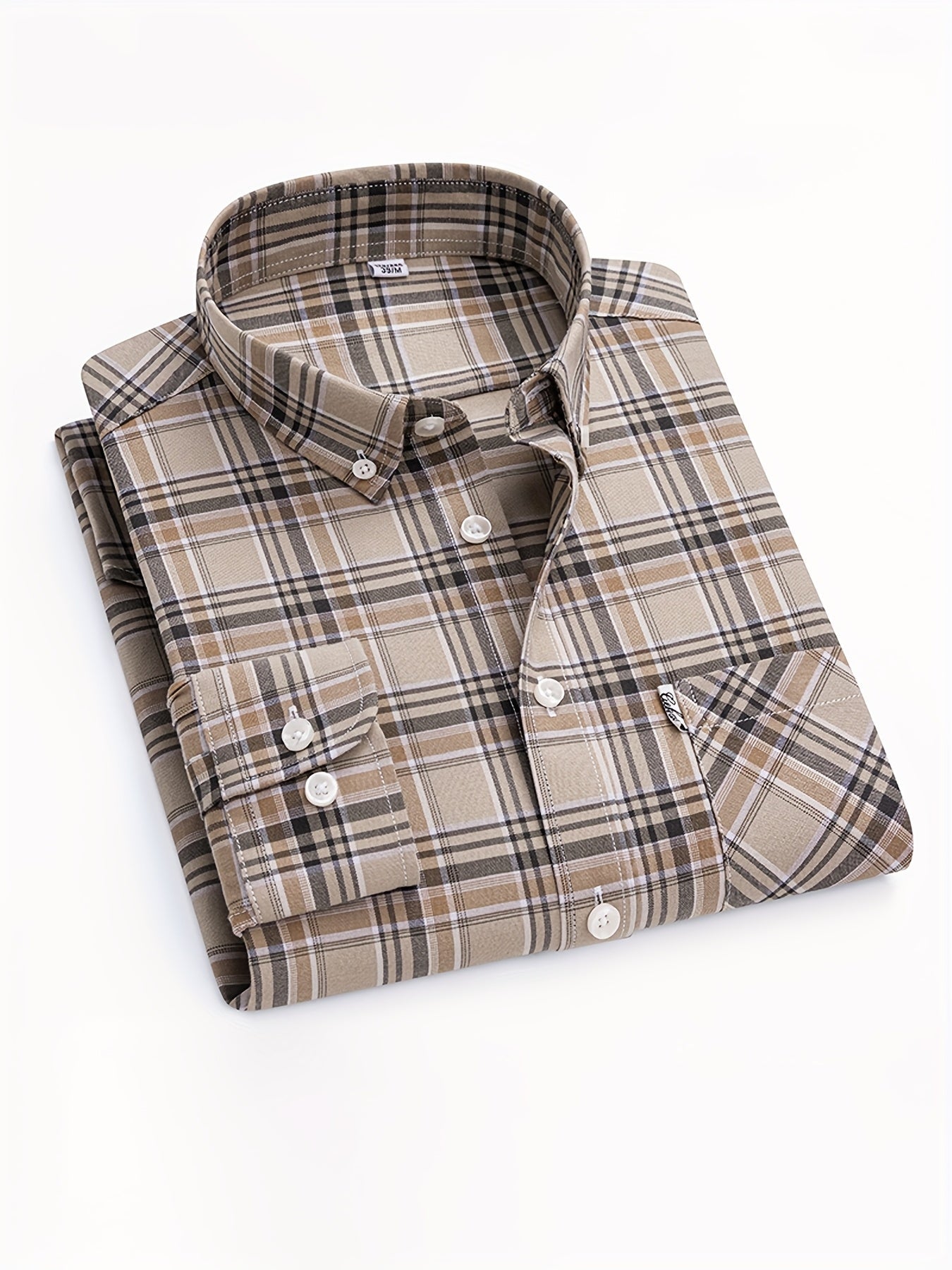 Chemise décontractée à carreaux pour homme, style week-end, manches longues, coupe régulière