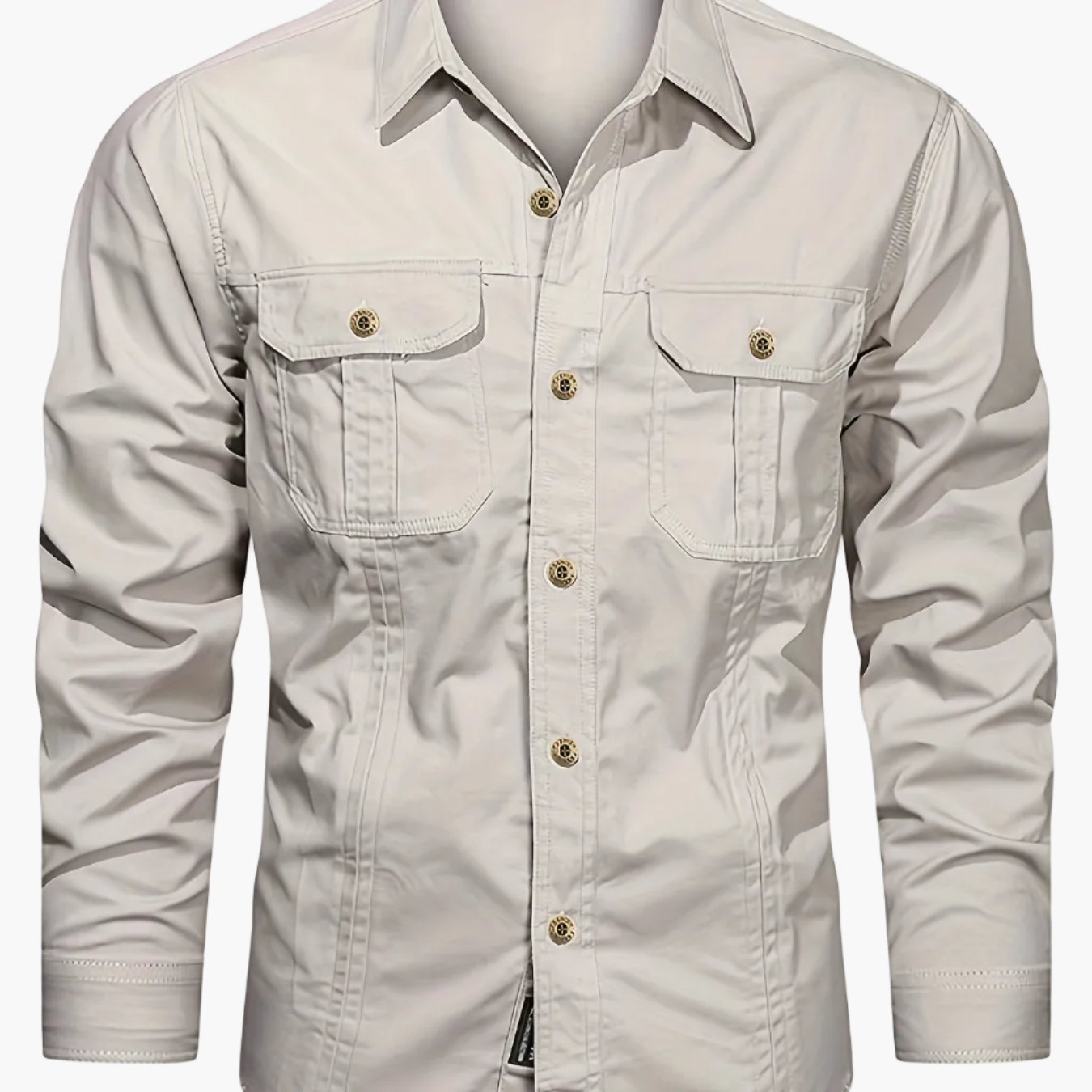 Camisa casual de manga larga para hombre estilo outdoor – Ideal para el fin de semana y el ocio