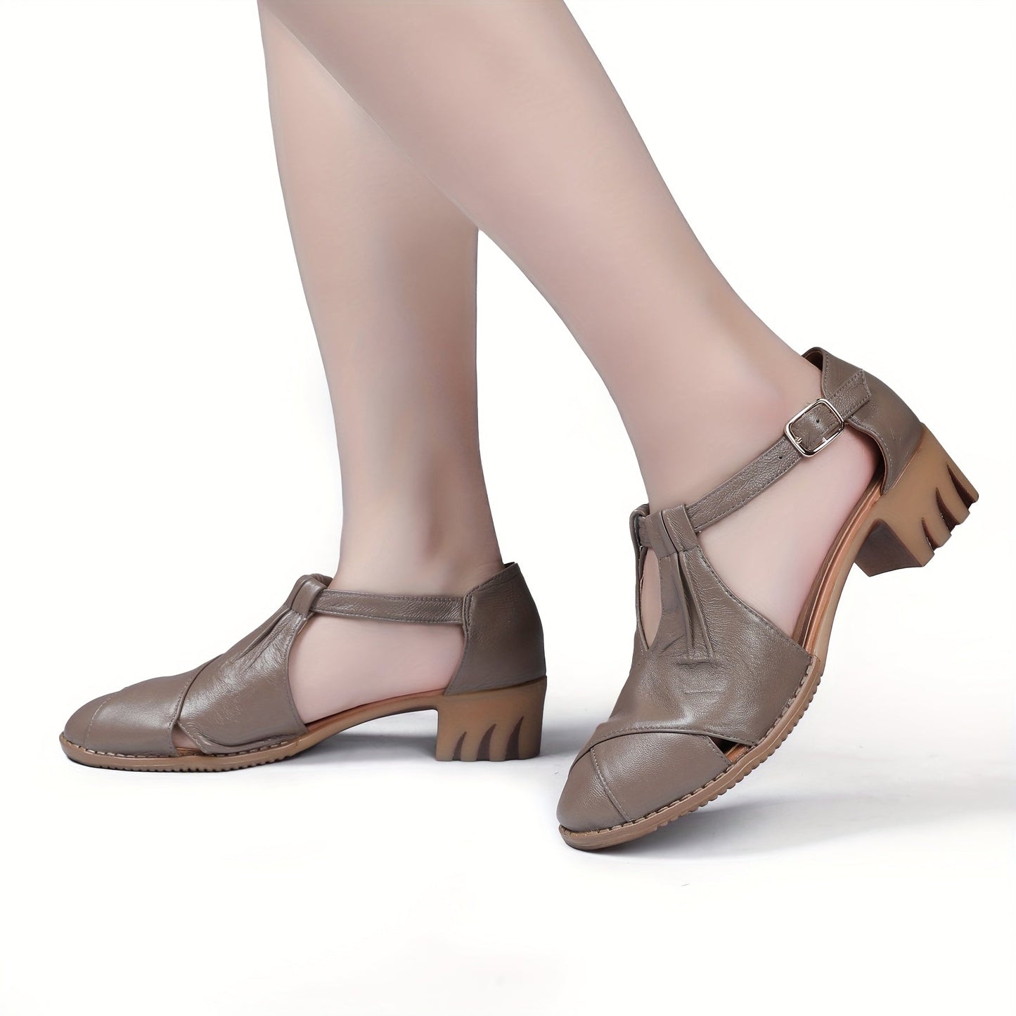 Chaussures à talon compensé pour femme style rétro confortable pour la marche et le quotidien