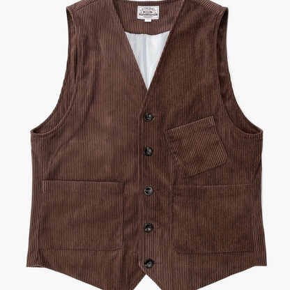 Gilet Homme Élégant Style Vintage Décontracté pour Travail et Loisirs