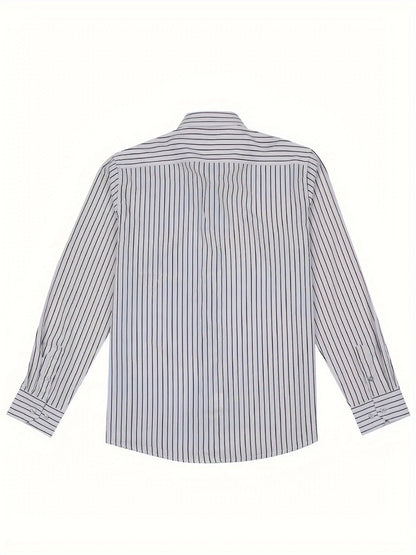 Chemise à rayures style décontracté pour homme – Idéale pour sorties et occasions décontractées
