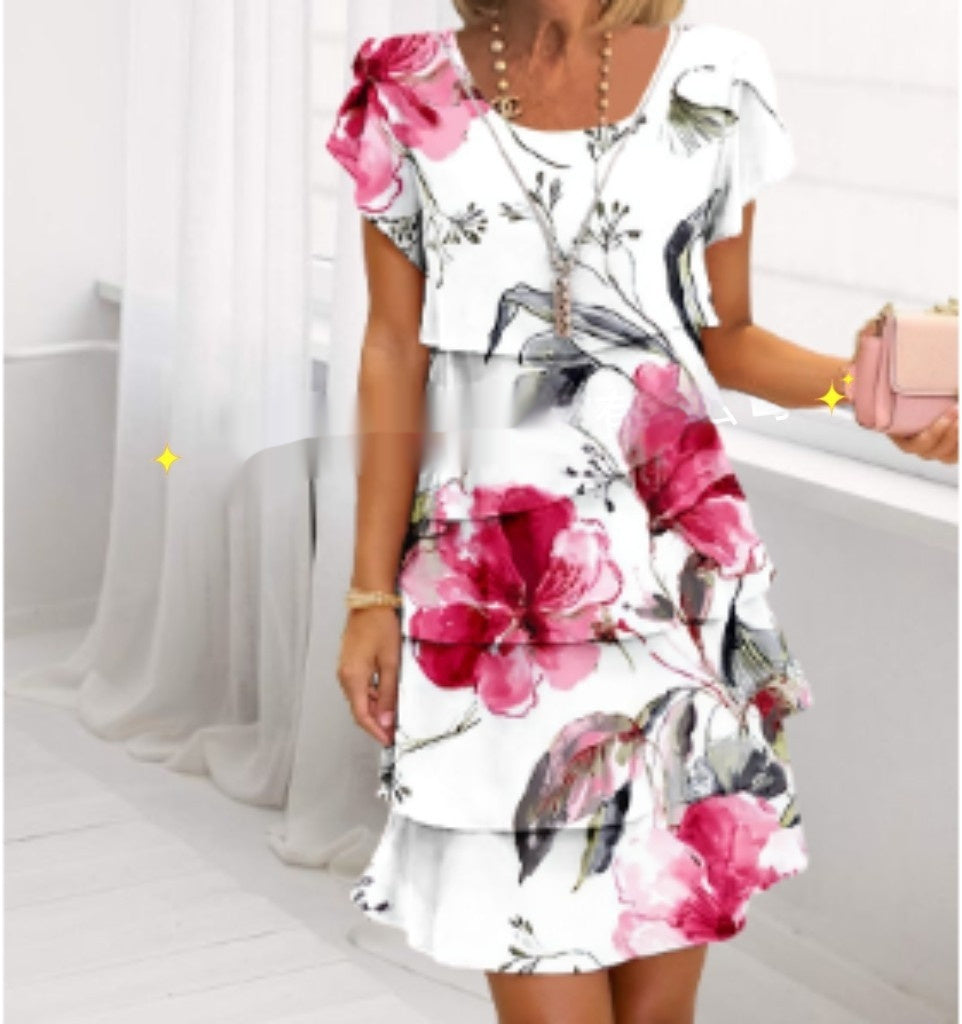 Robe Femme Élégante Style Patchwork Décontracté pour Sorties et Événements