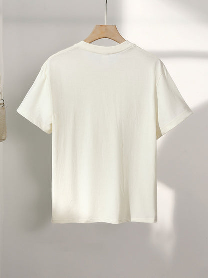 T-shirt femme imprimé graphique léopard et zèbre message « Love Is Wild » style décontracté tendance