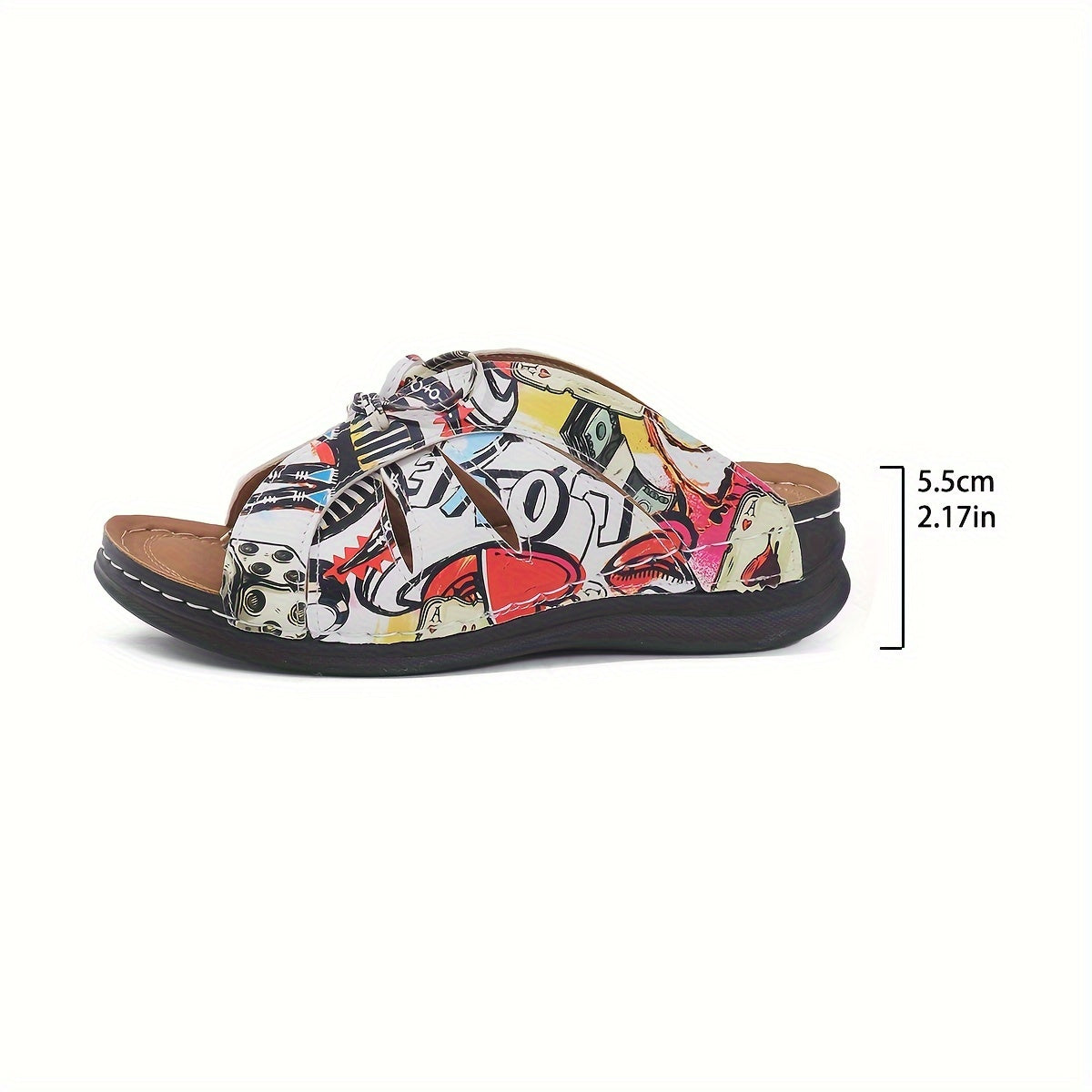 Sandales décontractées à plateforme pour femme – Style estival confortable à enfiler, bout ouvert