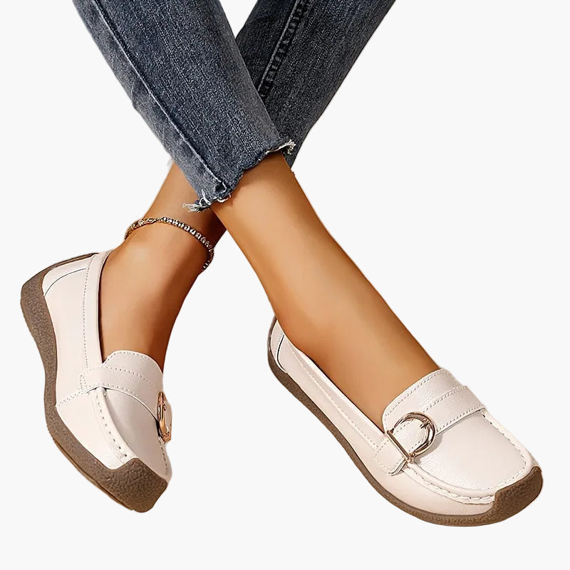 Mocassins décontractés pour femme avec boucle élégante – Style quotidien confortable