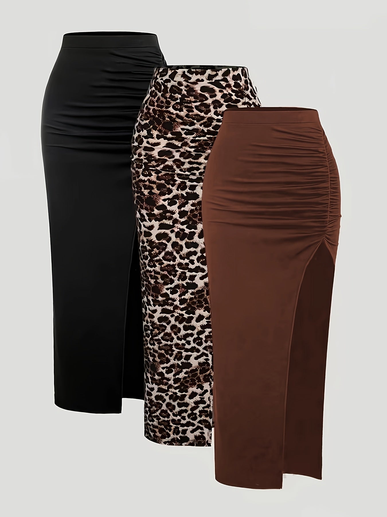 Jupe Longue Moulante Fendue Taille Haute Femme