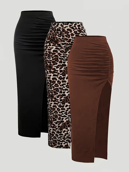 Jupe Longue Moulante Fendue Taille Haute Femme