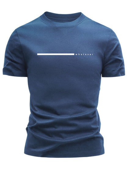 T-shirt homme style décontracté « whatever » imprimé moderne pour tous les jours