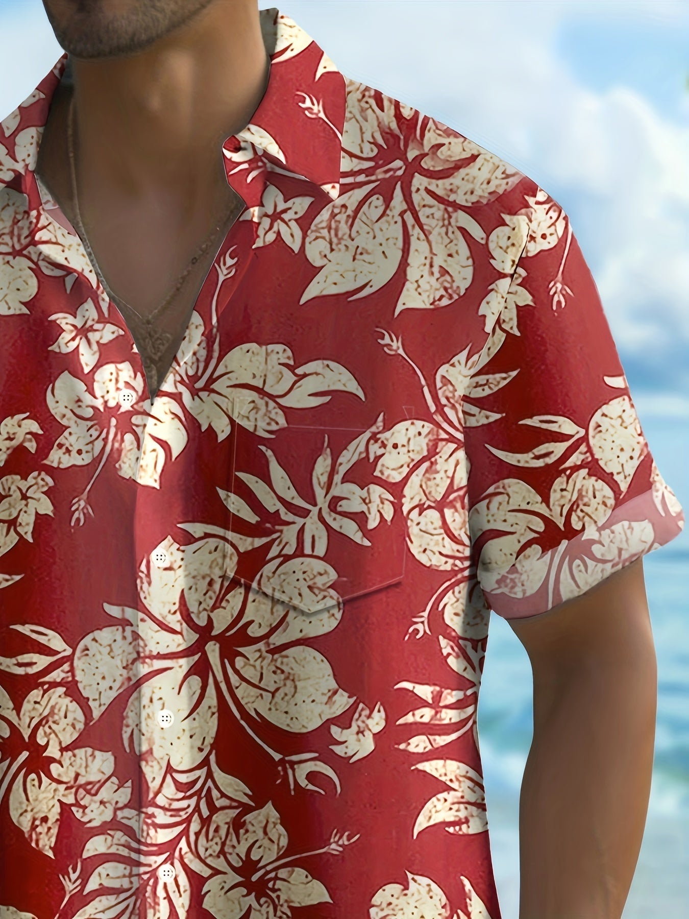 Vintage Hawaiihemd Herren mit Blumenmuster für Urlaub und Sommer