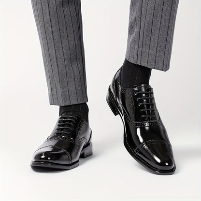 Zapatos de vestir elegantes para hombre con cordones, estilo business y diario