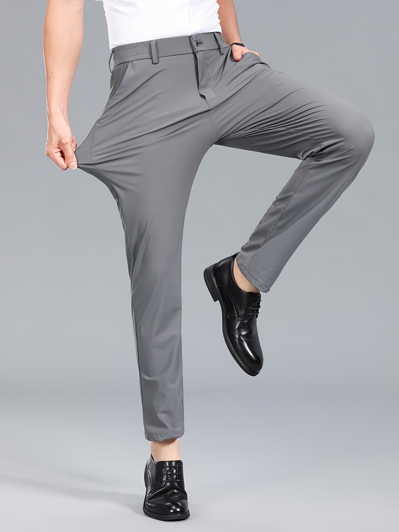 Pantalon de costume extensible pour homme style business – Confort ultime pour bureau et occasions formelles