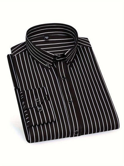 Chemise à rayures style décontracté pour homme – Idéale pour sorties et occasions décontractées
