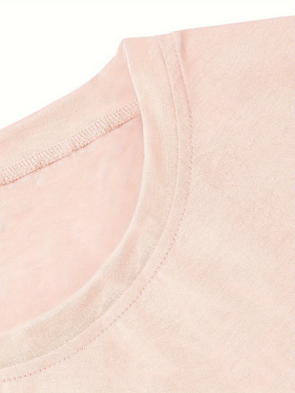 T-shirt Femme Style Décontracté Imprimé Cœur Volant pour Look Estival et Moderne
