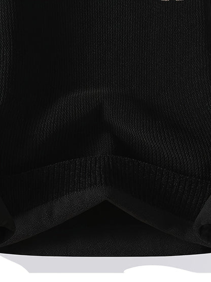 Sweat-shirt à col rond homme avec empiècements coudes côtelés
