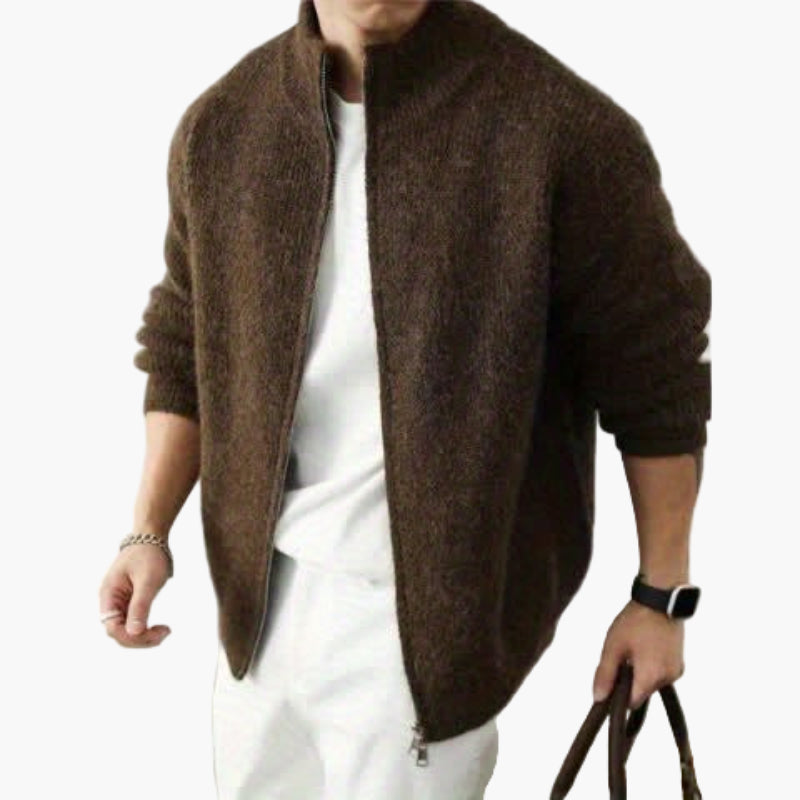 Gilet con zip e collo alto stile casual da uomo – ideale per tutte le stagioni