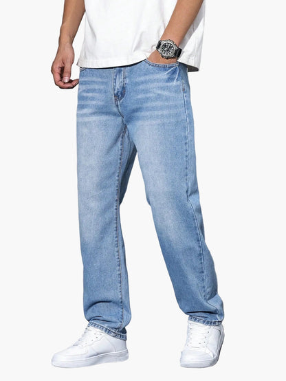 Męskie jeansy casual o luźnym kroju – styl casual i miejski