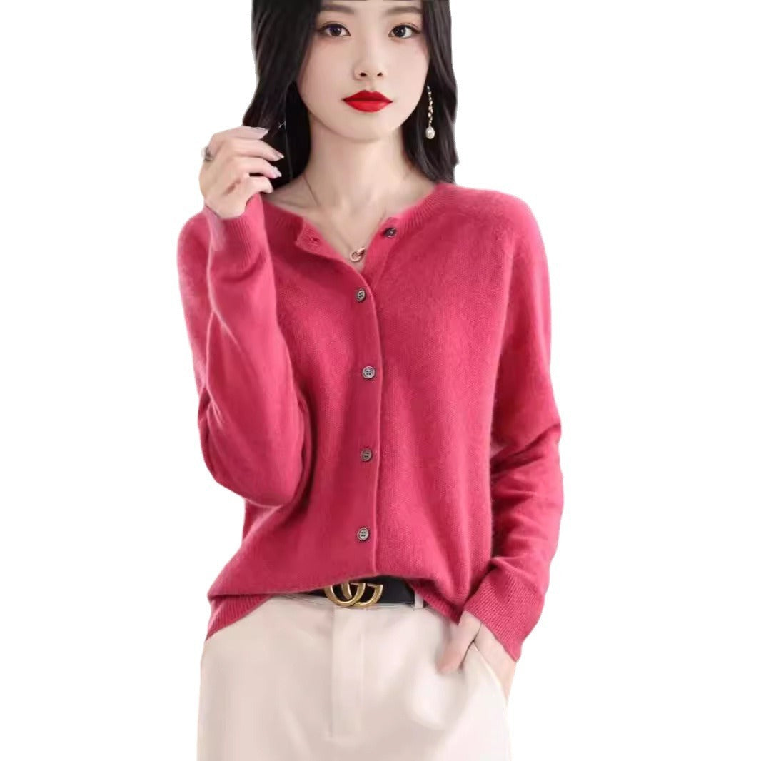 Danielle – Merino Vest for Women with Round Neck and Long Sleeves in