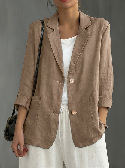 Veste blazer décontractée élégante pour femme à manches longues style urbain