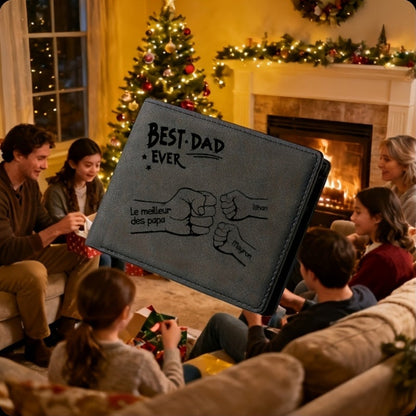 Portafoglio uomo personalizzato festa del papà – Stile famiglia, regalo Miglior Papà di Sempre