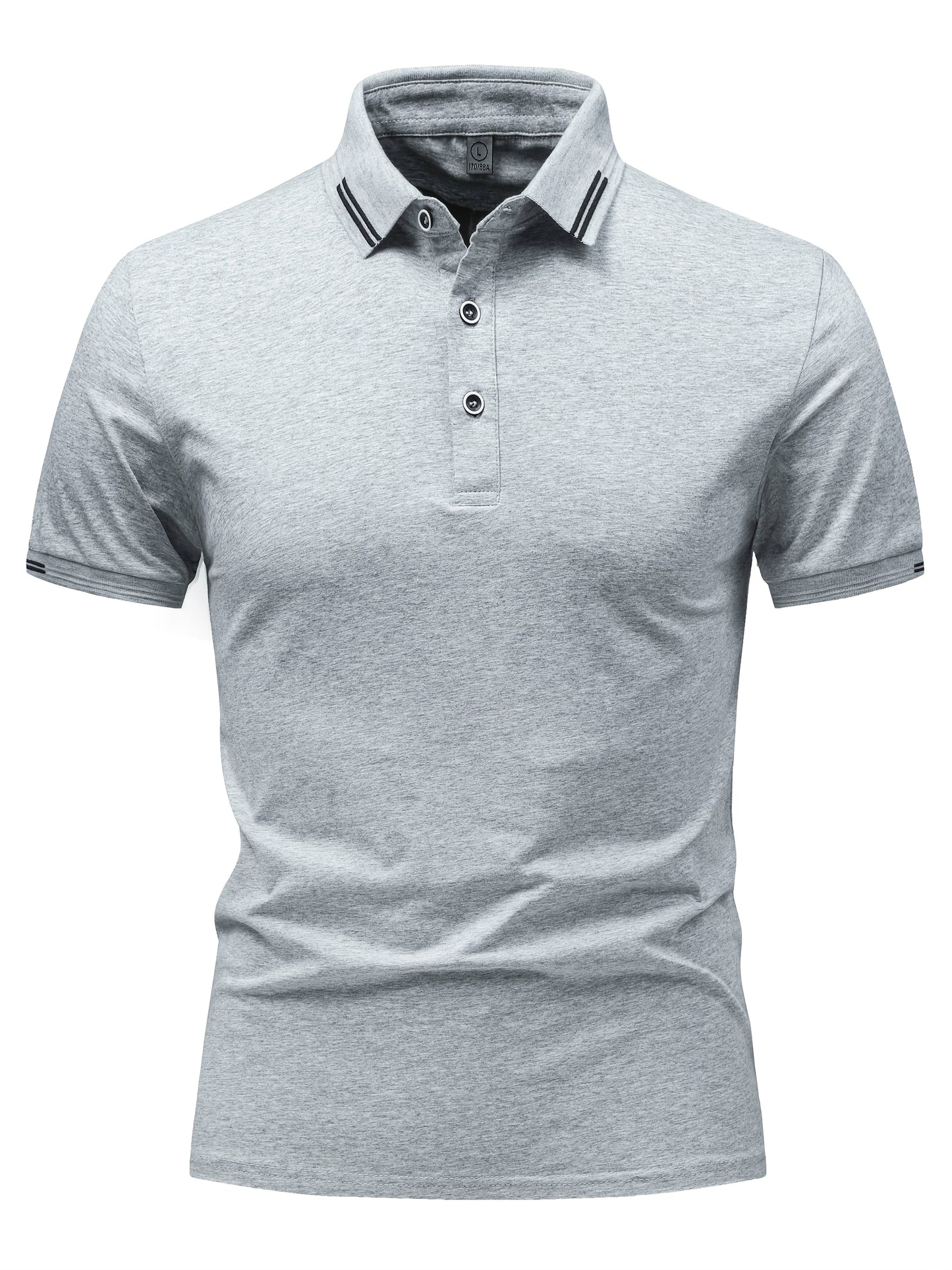 Polo casual da uomo con colletto abbottonato stile urbano