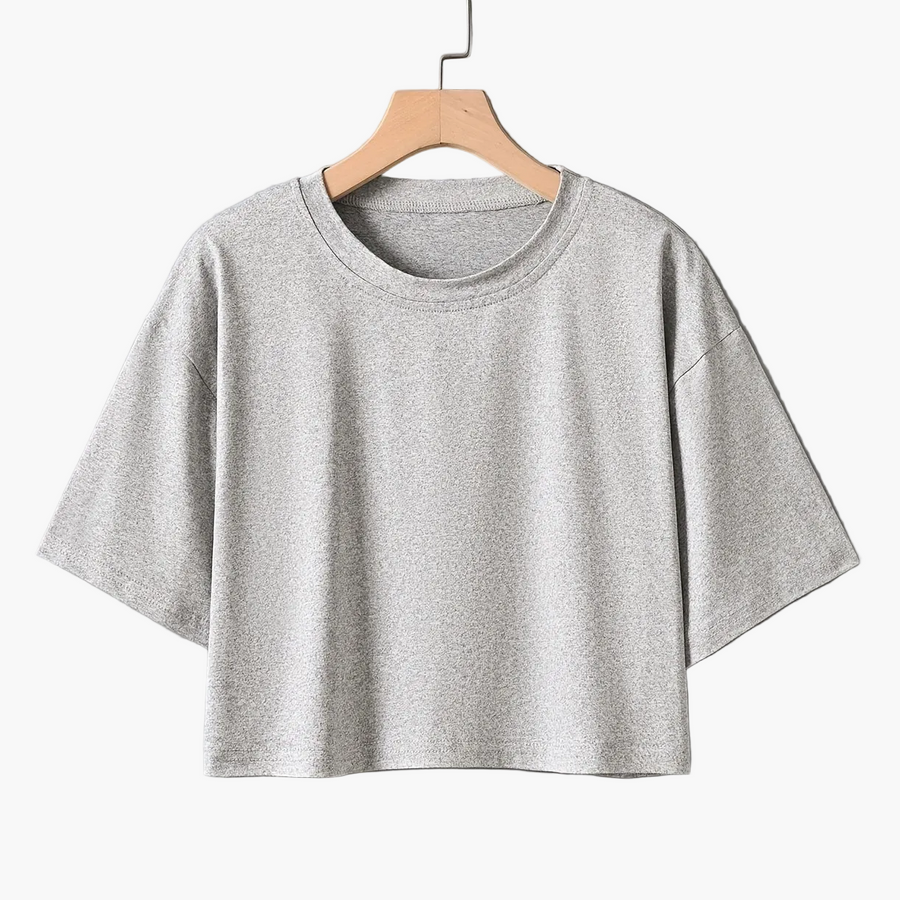 Avslappnad kortärmad t-shirt för kvinnor i urban stil