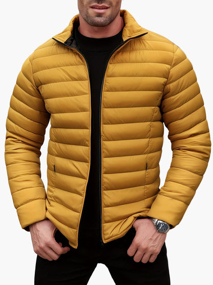 Men's quilted jacket casual style for winter and mid-season