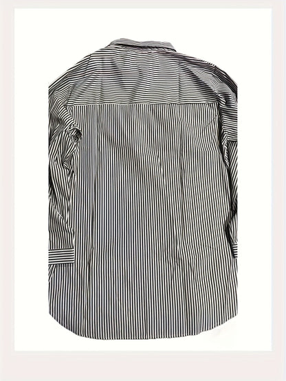 Loose striped shirt for women – Casual style for office or leisure