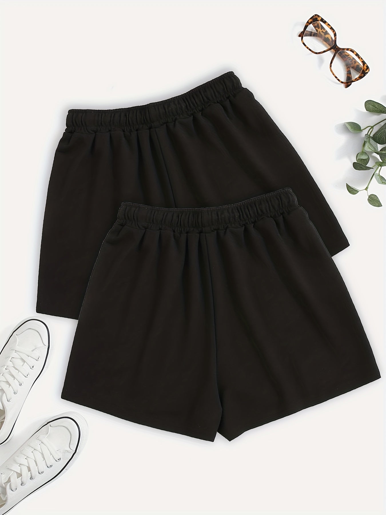 Short de sport décontracté pour femme avec taille élastique et cordon, idéal pour l'été et les loisirs